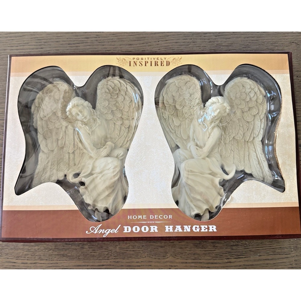 Positively Inspired Angel Door Hanger Set 2 Guardian Angels NIB Home Decor